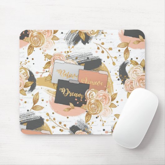 Träumen, glauben, erreichen - Inspiration Mousepad (Mit Mouse)