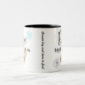 träumen groß und wagen, versagen zweifarbige tasse (Mittel)