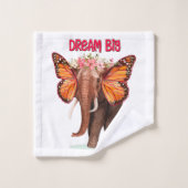 Träumen groß wie ein Elefant Inspiration Badhandtuch Set (Waschlappen)