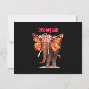 Träumen groß wie ein Elefant Inspiration Postkarte
