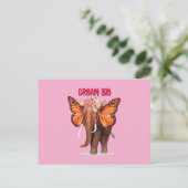 Träumen groß wie ein Elefant Inspiration Postkarte (Stehend Vorderseite)