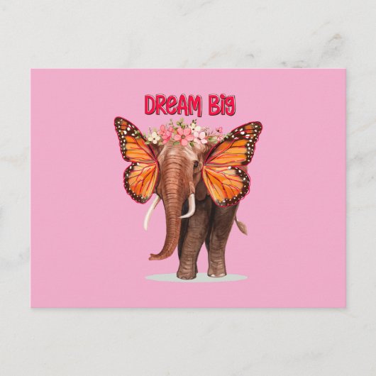 Träumen groß wie ein Elefant Inspiration Postkarte (Vorderseite)
