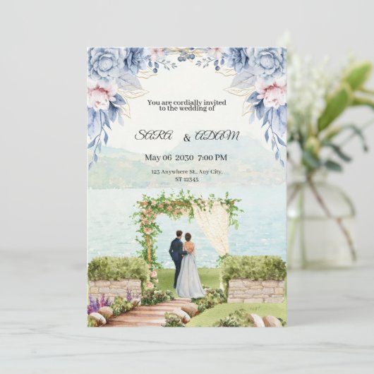 Träumen Hochzeit Einladung (Stehend Vorderseite)