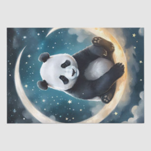Träumen im Mondlicht: Pandas Celestial Serenade Seidenpapier