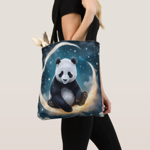 Träumen im Mondlicht: Pandas himmlische Serenade Tasche