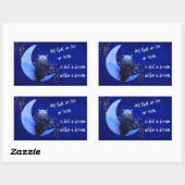 Träumen im Traumhaus und auf dem Mond Rechteckiger Aufkleber (Blatt)