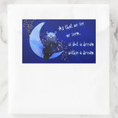 Träumen im Traumhaus und auf dem Mond Rechteckiger Aufkleber (Tasche)