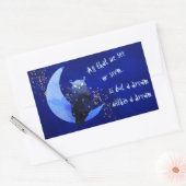 Träumen im Traumhaus und auf dem Mond Rechteckiger Aufkleber (Umschlag)