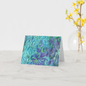 Träumen in blauem Notecard Karte (Gelbe Blume)