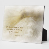 Träumen in der weißen Plaque Fotoplatte (Seite)