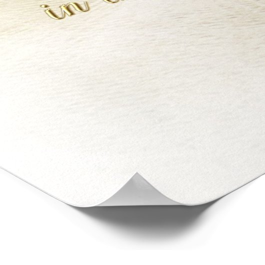 Träumen in Weiß Poster (Ecke)