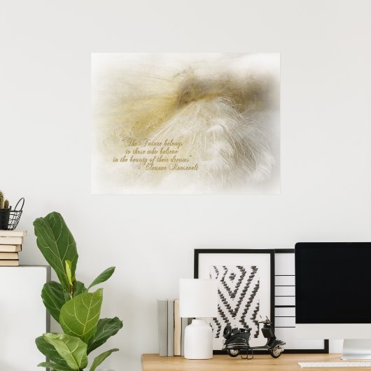 Träumen in Weiß Poster (Heimbüro)