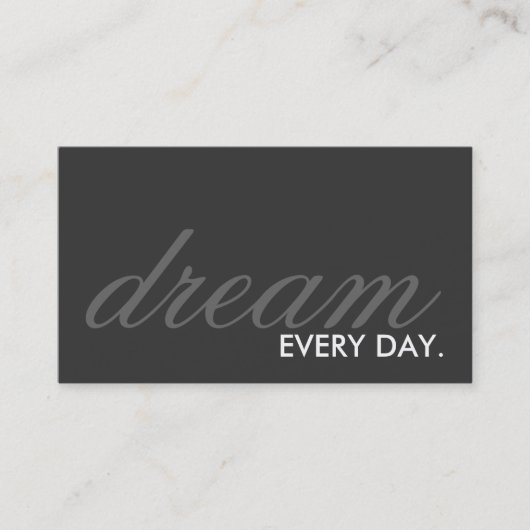träumen jeden Tag. (Farbanpassbar) Visitenkarte (Vorderseite)