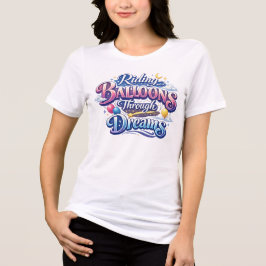 Träumen mit Ballons entgegenfliegen Tri-Blend Shirt
