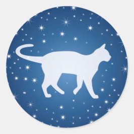 Träumen mit den Sternen Runder Aufkleber