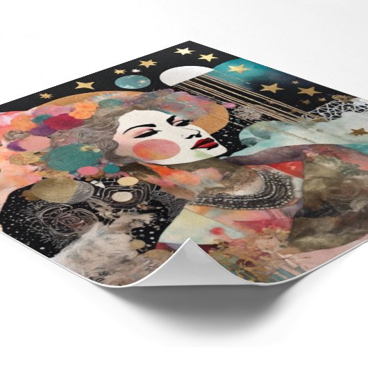 Träumen mit Sternen Poster (Ecke)