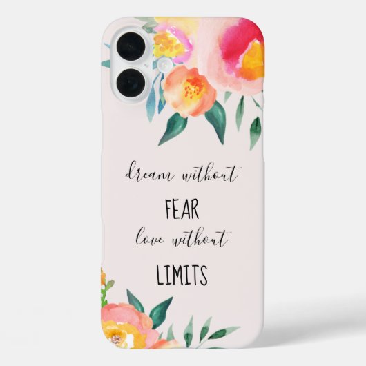 Träumen ohne Angst Liebe ohne Grenzen Blumen Case-Mate iPhone Hülle (Rückseite)