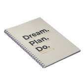 Träumen. Planen. Handeln. – Modernes Notizbuch für Notizblock (Rechte Seite)
