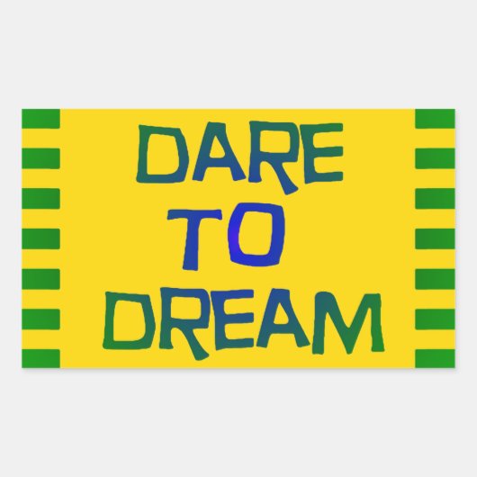 Träumen Rechteckiger Aufkleber (Vorderseite)