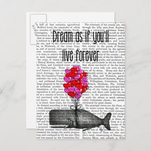 Träumen Sie, als würden Sie ewig leben Postkarte (Vorne/Hinten)