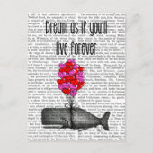 Träumen Sie, als würden Sie ewig leben Postkarte (Vorderseite)