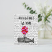 Träumen Sie, als würden Sie ewig leben Postkarte (Stehend Vorderseite)