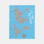 Träumen Sie ein großes kleines! Blaue Babydecke Fleecedecke (Vorderseite)