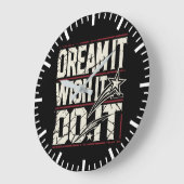 Träumen Sie es, wish, tun Sie es - Erfolg Motivier Große Wanduhr (Winkel)