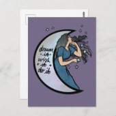 Träumen Sie, es wünscht es machen Moon Goddess Postkarte (Vorne/Hinten)