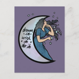 Träumen Sie, es wünscht es machen Moon Goddess Postkarte
