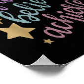 Träumen Sie, es zu glauben, es Motivierend Zitat z Poster (Ecke)