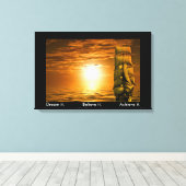 träumen sie glauben, dass sie ihren Erfolg motivie Leinwanddruck (Insitu (Holzboden))