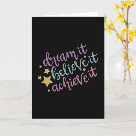 Träumen sie glauben, sie zu erreichen karte (Gelbe Blume)