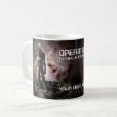 Träumen Sie groß. Astronaut im Weltraum Kaffeetasse (Vorderseite Links)