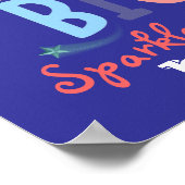 Träumen Sie groß, knallhelles Poster (Ecke)