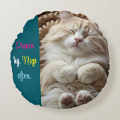 Träumen Sie groß. Nickerchen Oft rund Polster (Vorderseite)