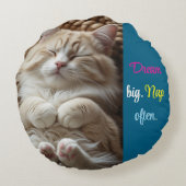 Träumen Sie groß. Nickerchen Oft rund Polster (Rückseite)