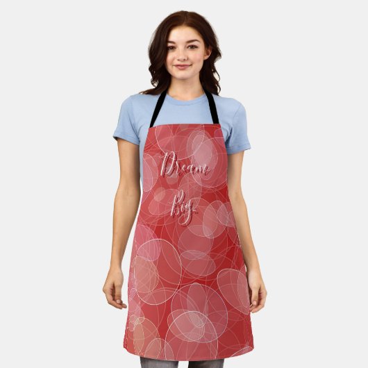 Träumen Sie groß. Rote Textur von Bokeh  Schürze (Getragen)