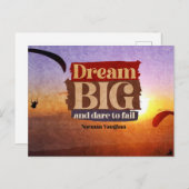 Träumen Sie groß und wagen Sie es, eine Magnetkart Postkarte (Vorne/Hinten)