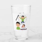 Träumen Sie große Arbeit hart Glas (Rückseite)