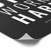 Träumen Sie große Arbeit hart | Motivierend Angebo Poster (Ecke)
