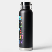 Träumen Sie große Arbeit hart und machen Sie es mö Trinkflasche (Rückseite)