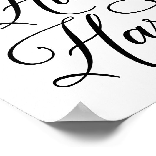 Träumen Sie harte Arbeit mit dem modernen kalligra Poster (Ecke)