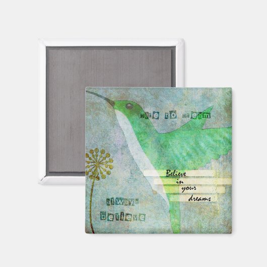 Träumen Sie Hummingbird Magnet (Vorderseite/Rückseite)