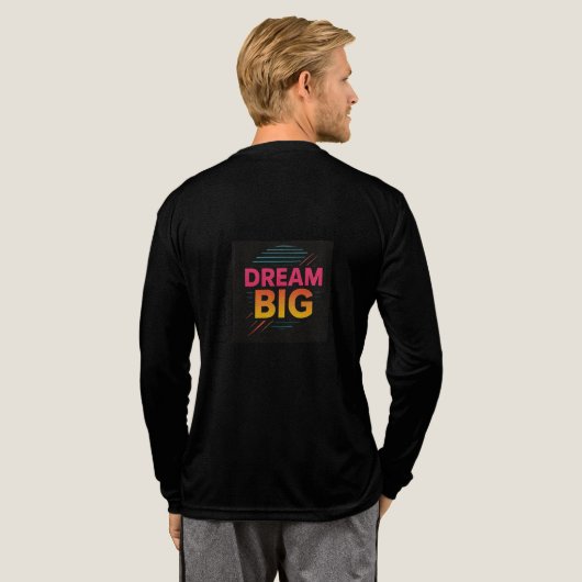 Träumen Sie lange für Männer Tri-Blend Shirt (Voller Rücken)