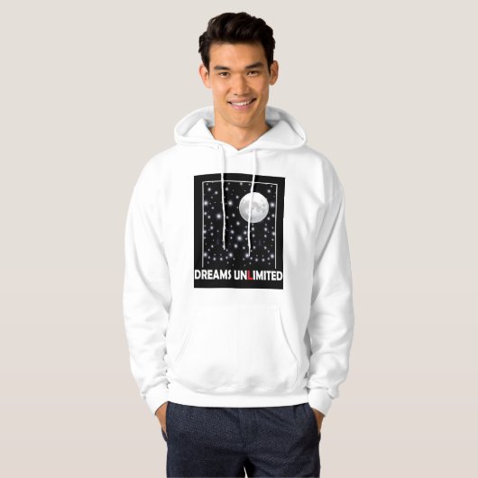 Träumen Sie motivierend Design mit sterniger Nacht Hoodie (Vorne ganz)