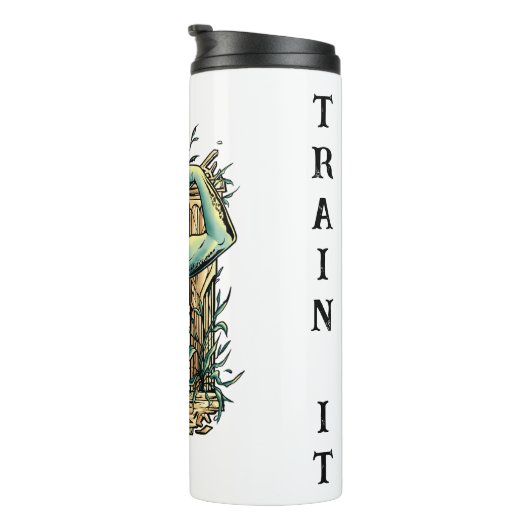 Träumen Sie nicht davon - trainieren Sie es! Fitne Thermosbecher (Nach rechts gedreht)