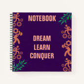 Träumen Sie sich! Strebe danach zu lernen. Eroberu Notizblock (Vorderseite)