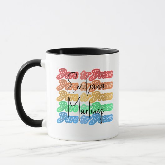 Träumen Sie vom individuelle Name Tasse (Links)