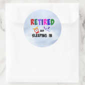 Träumen und Schlafen in Runder Aufkleber (Tasche)